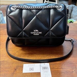 Coach Klare 25 Black Quilted Crossbody Bag